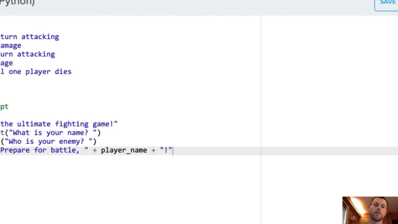 Video 1 Final Project Intro to Programming - Player Turn