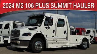 A preview image of the linked video showcasing 2024 Freightliner M2 106 Plus Summit Hauler