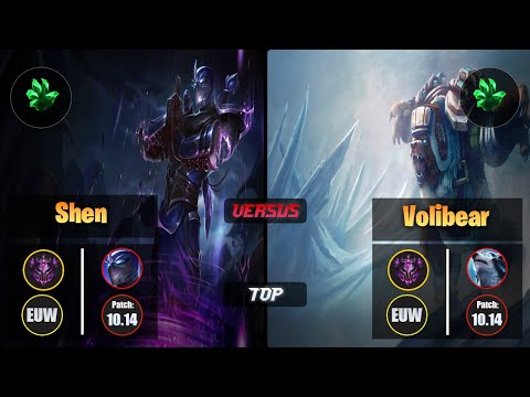 Master SHEN [Grasp of the Undying] (Top) VS  VOLIBEAR - Master EUW Patch 10.14