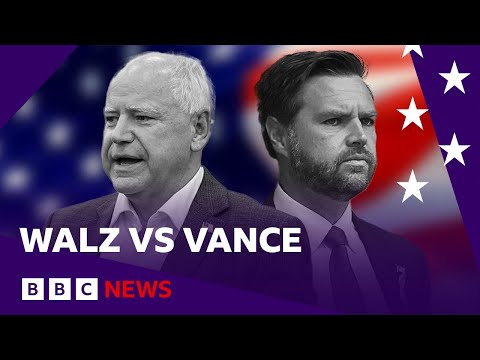 Watch the video | Tim Walz and JD Vance to face off in US VP debate | BBC News
