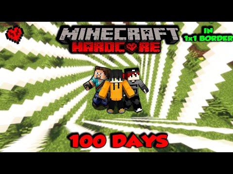 I AM KOPI - We Survived 100 Days in a 1x1 BORDER in Minecraft Hardcore Part-1 (Hindi)…