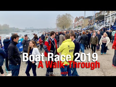 Boat Race 2019 - A walk-through, just before the event, to Putney