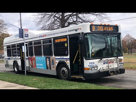 NFTA METROBUS FULL ROUTE 18 (FIRST WARD) BUS #1109