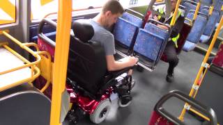 Allure Electric Wheelchair on a Public Transport Bus