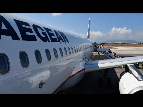 Aegean Airlines Economy Class | Airbus A320 | Flight A3339 Chania - Athens