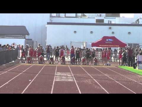 FSG2 100m vs Troy 3-12-14-  Los Alamitos Girls