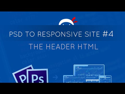 PSD to Responsive Website Tutorial 4 Header HTML