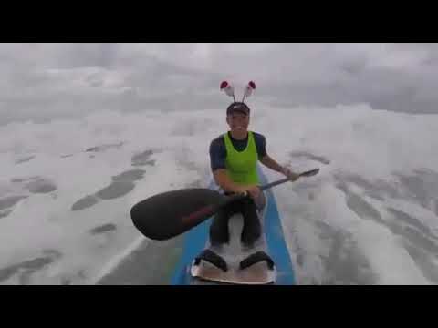 Big wave double ski on Xmas