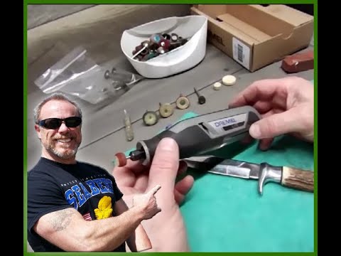 In Action - Vintage Knife Refurbish - Polish Dremel Lite 7760 N/10 4V Li-Ion Cordless Rotary Tool