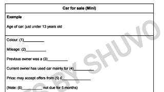 Car for sale (mini) listening practice test with answers | IELTS Final Exam