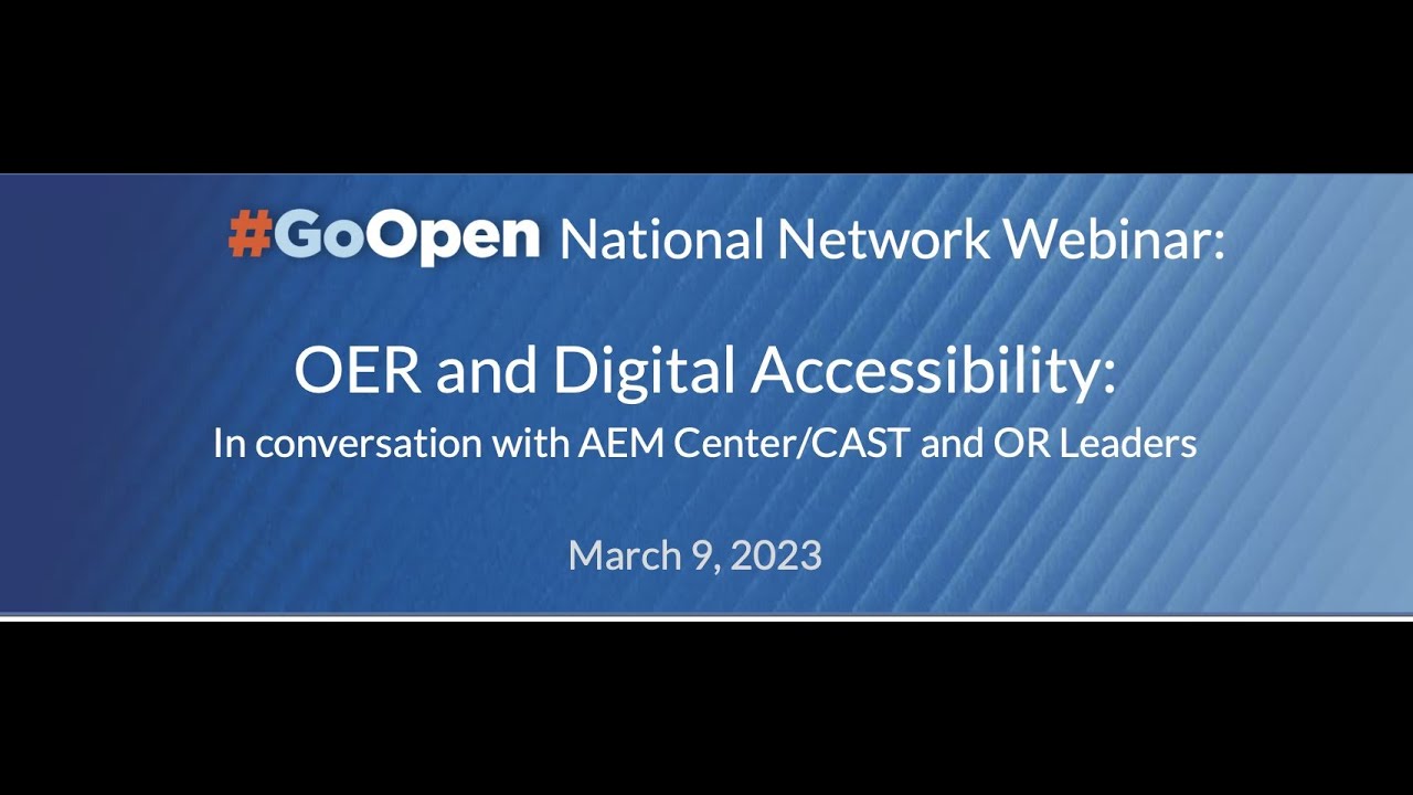 OER & Digital Accessibility