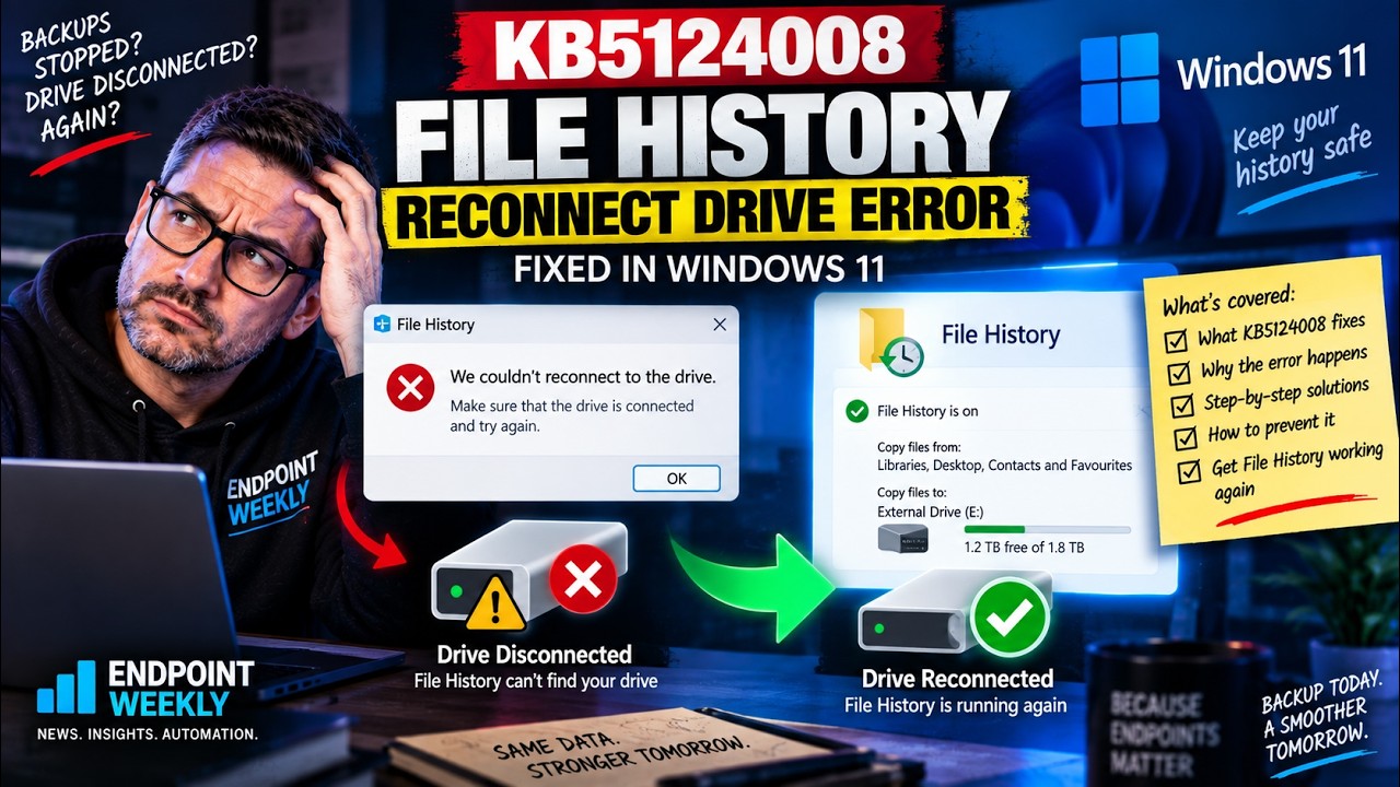 KB5124008 Breaks File History — Find Affected Devices Before Data Loss