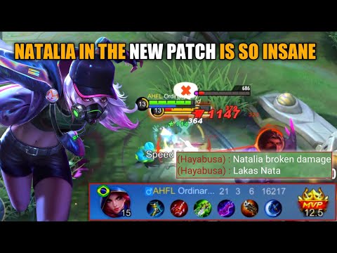 EXP LANE NATALIA IN THE NEW PATCH IS BROKEN | Top Global Natalia Gameplay - Mobile Legends