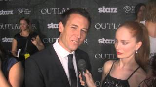Lotte Verbeek and Tobias Menzies Outlander red carpet Comic Con 2014