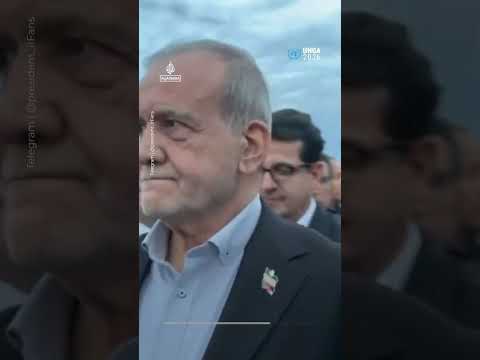 Iranian President Masoud Pezeshkian arrives in New York for UNGA | AJ Shorts