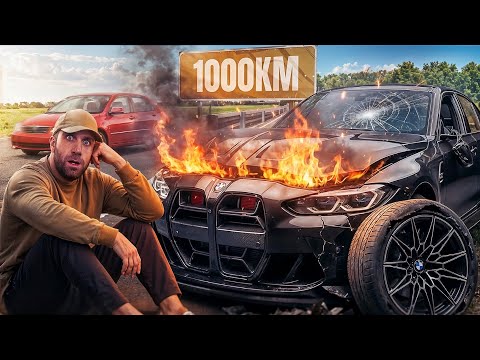 JE FAIS 1000 KM AVEC MA M3 ET ÇA FINIT MAL… TRÈS MAL 😱😱!! (AQUAPLANING)
