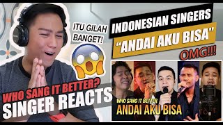 Download lagu ANDAI AKU BISA - Indonesian Singers (Tulus, Afgan, Cakra Khan, Judika, Barsena, etc.) | REACTION mp3