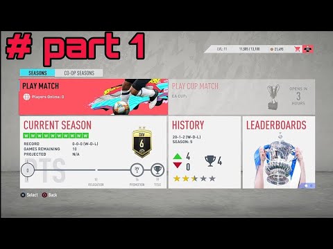 Fifa 20 play online road to division 1 part 1