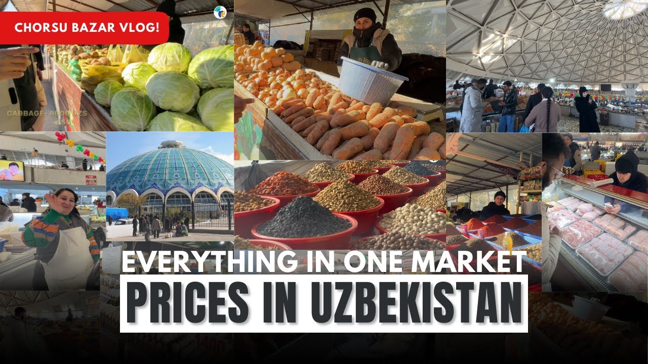 SHOCKING Prices in Uzbekistan Market! 😱 Chorsu Bazar Reality (Student's Budget Guide)