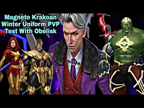 Magneto Krakoan Winter Uniform PVP Test With Obelisk - Marvel Future Fight