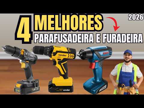 TOP 4 MELHORES PARAFUSADEIRAS DE 2026 | Análise Completa e Detalhada! Bosch, DeWalt, Makita, Wap.