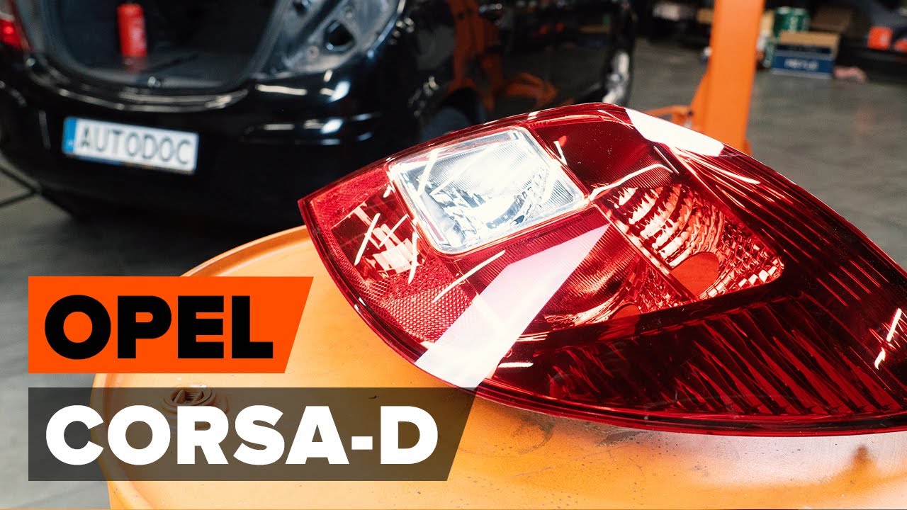 Como mudar farol traseiro em Opel Corsa D - guia de substituição