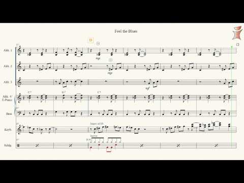 Feel the Blues in Swing Style - Accordion Score Demo - MakeMusic Finale - HD