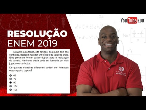 ENEM 2019 - Questão 160(Análise Combinatória) -Prova Amarela - Matemática - Professor Sacramento