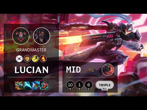 Lucian Mid vs Aatrox - KR Grandmaster Patch 11.22