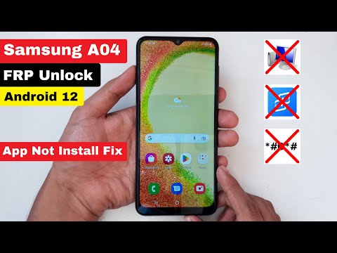 Samsung A04 (SM-A045F) FRP/Google Account Bypass Android 12 Without Pc Pakege Installer keeps stoppi