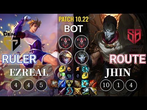 GEN Ruler Ezreal vs SB Route Jhin Bot - KR Patch 10.22