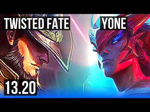 TWISTED FATE vs YONE (MID) | 10/0/6, 2.3M mastery, Legendary, 300+ games | KR Diamond | 13.20