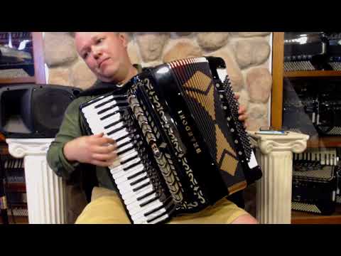 BRAN149CL120BK - Black Brandoni 149 Classic Gold Piano Accordion LMMMH 41 120 $12999