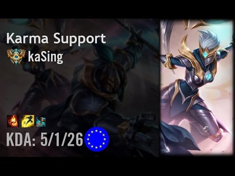 Karma Support vs Soraka - kaSing - EUW Challenger Patch 6.11