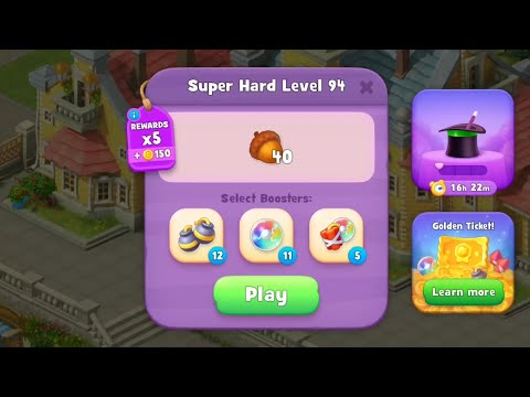 Gardenscapes Level 94 no boosters | F2P (ANDROID, IOS) 4K