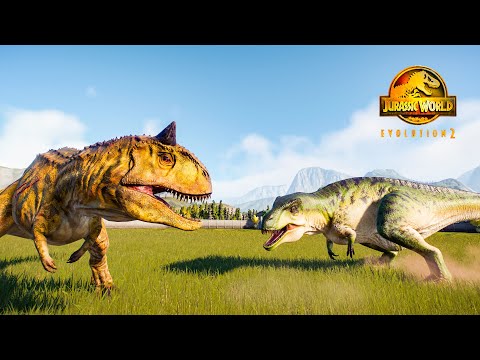 Epic Dinosaur Battle: Acrocanthosaurus vs Carnotaurus - Jurassic World Evolution 2