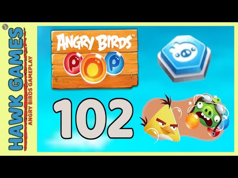 Angry Birds Stella POP Bubble Shooter Level 102 - Walkthrough, No Boosters