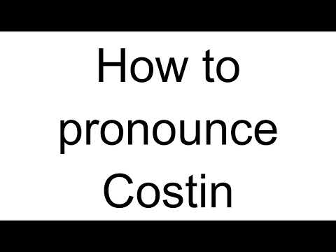 How to Pronounce Costin (Romanian)