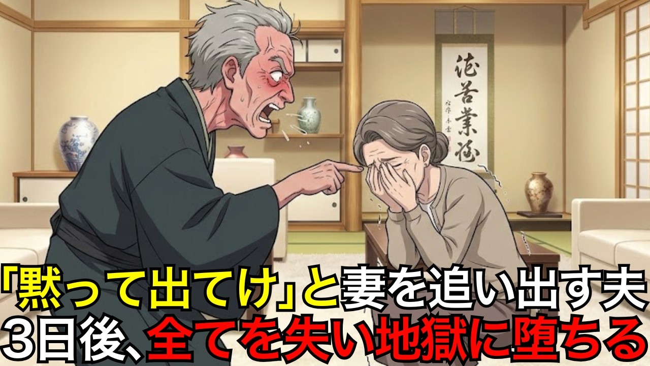 「俺の家から出て行けw」古希祝いに離婚届を突きつけて私を捨てた夫。3日後、全てを失い極寒の路上へ堕ちた【スカッと】