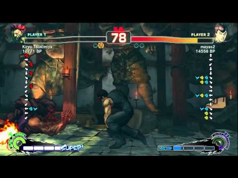 Kiryu Tsukimiya [Gouki] vs mayas2 [Fei] SSF4 Japanese Online Ranked Matches - TRUE-HD