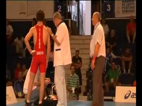 DATUNASHVILI (GEO) - YUNISLI (AZE) 1/4 Final - 74 Kg Junior World Championship 2011 Bucarest