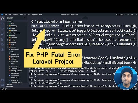 How to Fix PHP Fatal Error while running Laravel Project Hindi