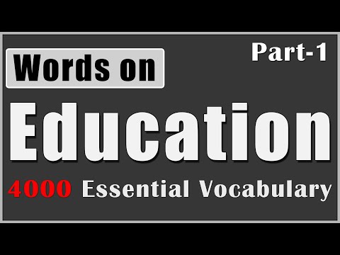 4000 Essential English Words (Education and Learning Vocabulary) #1