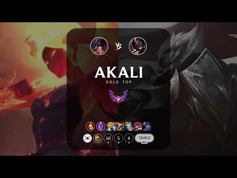 Akali Top vs Darius - KR Master Patch 12.23