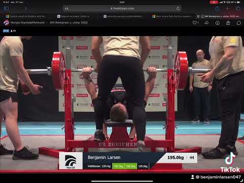 NM Benkpress 2022- 195kg Benkpress