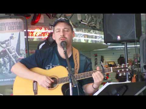 Jeremy Dean playing at Bost Harley Davidson for the NashvilleEar.com Songwriter Stage