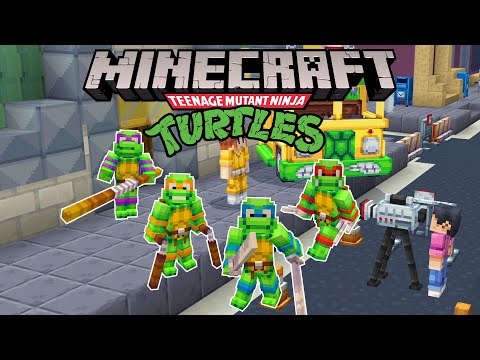 Teenage Mutant Ninja Turtles in Minecraft?! New Bedrock DLC Playthrough!