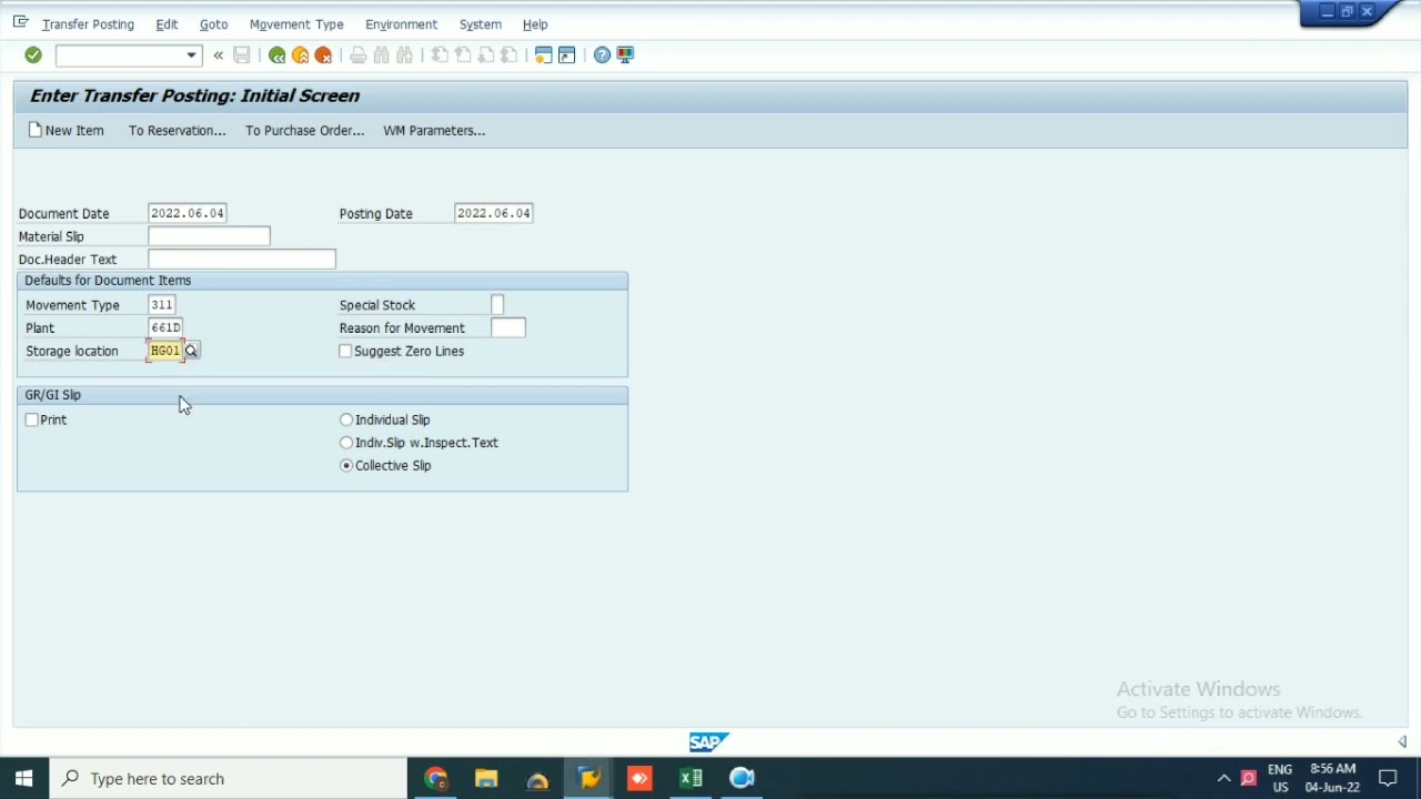# How To Do Transfer Posting In SAP ( T Code - MB1B ) #.mp4