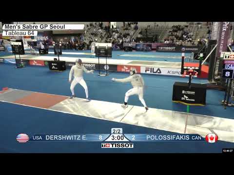 2019 165 T64 32 M S Individual Seoul KOR GP RED POLOSSIFAKIS CAN vs DERSHWITZ USA