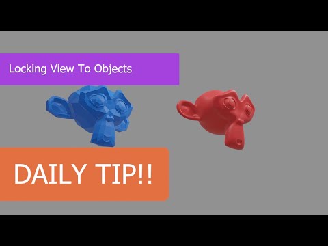 Daily Blender Tip - Locking Your View To An Object For Editing